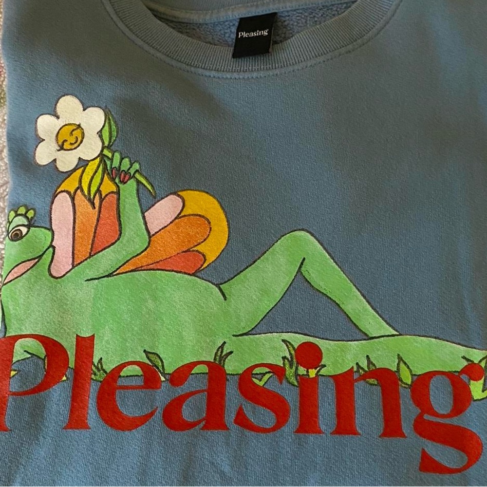Medium Pleasing Frog Crewneck sweater (nwot)